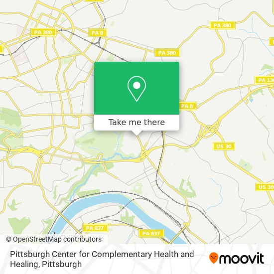 Mapa de Pittsburgh Center for Complementary Health and Healing