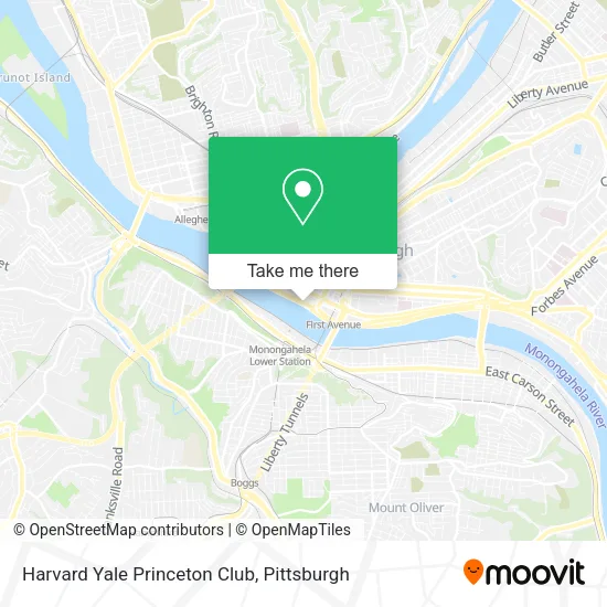 Harvard Yale Princeton Club map