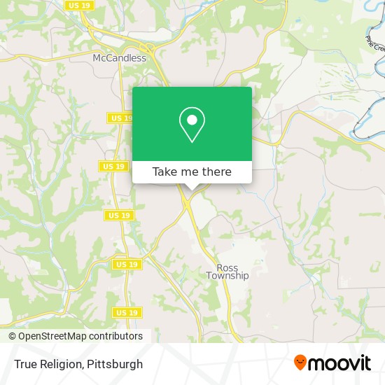 True Religion map