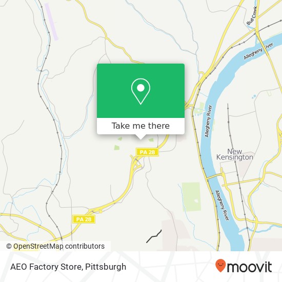 AEO Factory Store map