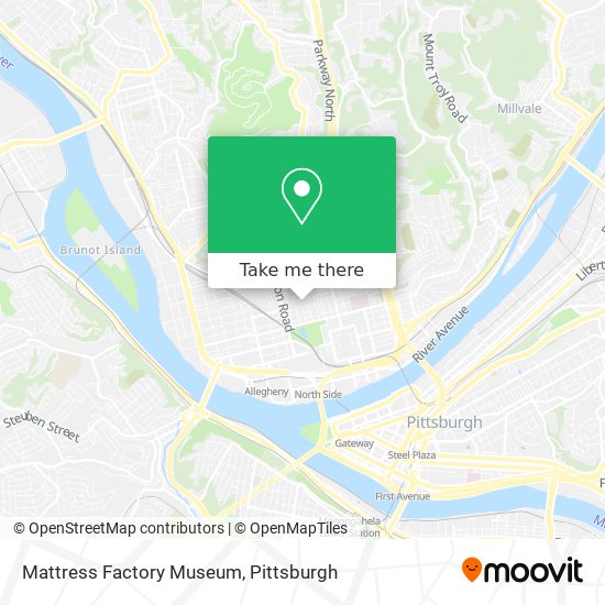 Mattress Factory Museum map