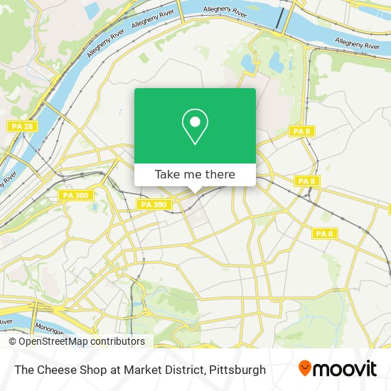 Mapa de The Cheese Shop at Market District