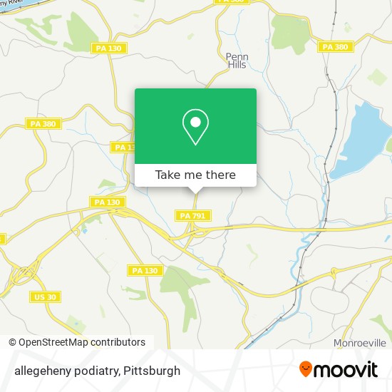 allegeheny podiatry map