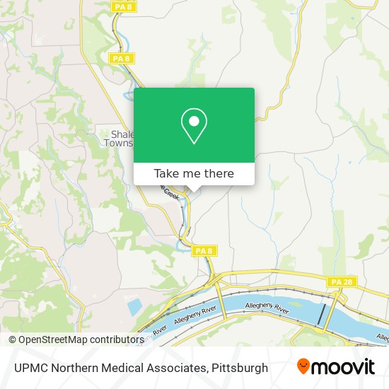 UPMC Northern Medical Associates map