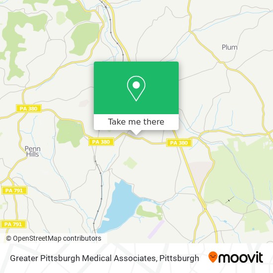 Mapa de Greater Pittsburgh Medical Associates