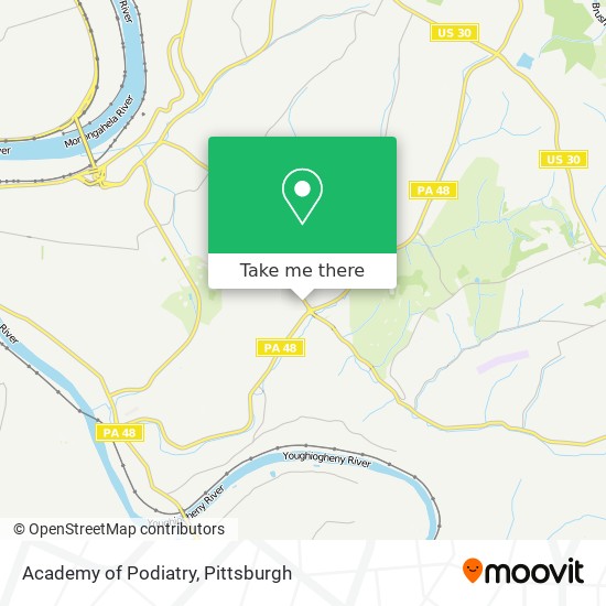 Mapa de Academy of Podiatry