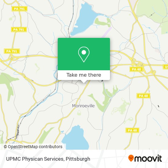 UPMC Physican Services map