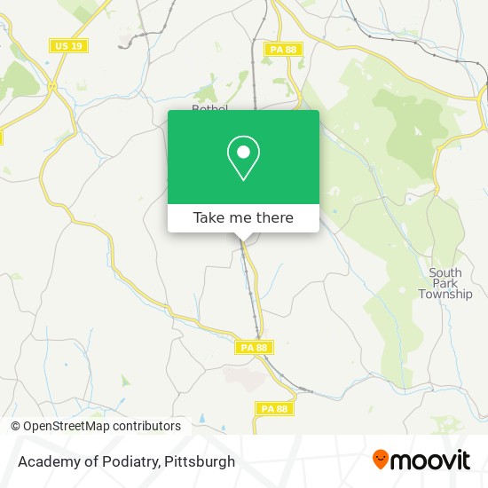 Academy of Podiatry map