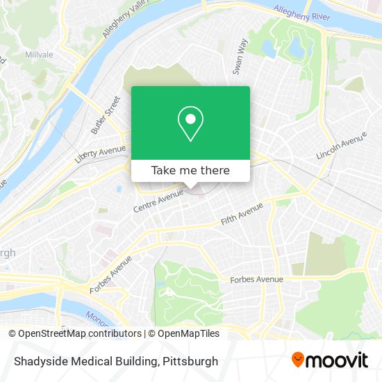 Shadyside Medical Building map