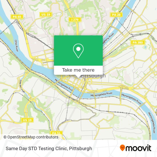 Same Day STD Testing Clinic map