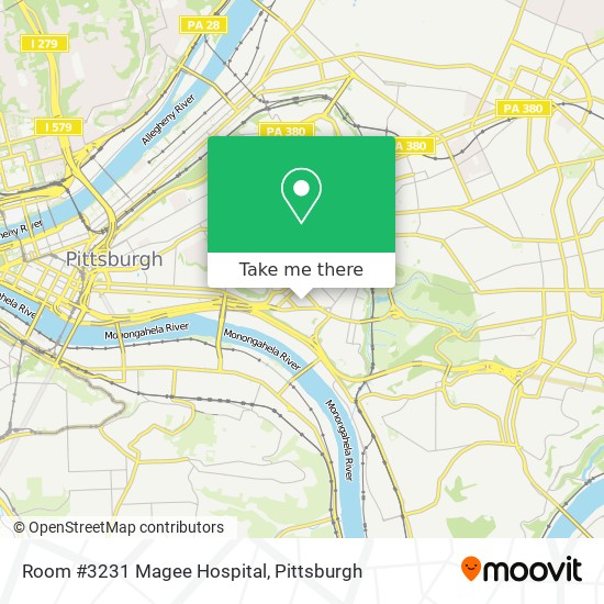 Mapa de Room #3231 Magee Hospital