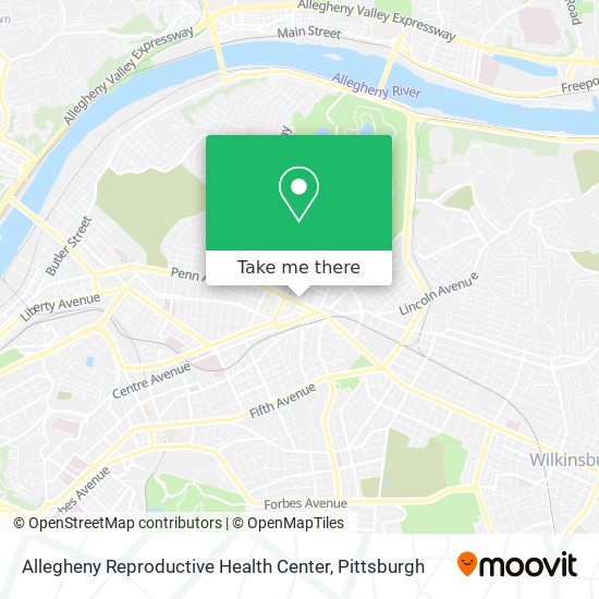 Mapa de Allegheny Reproductive Health Center