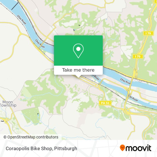 Mapa de Coraopolis Bike Shop