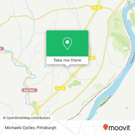 Mapa de Michaels Cycles