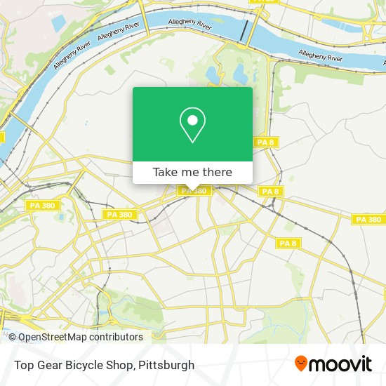 Mapa de Top Gear Bicycle Shop