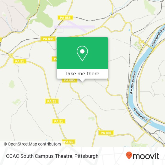 Mapa de CCAC South Campus Theatre