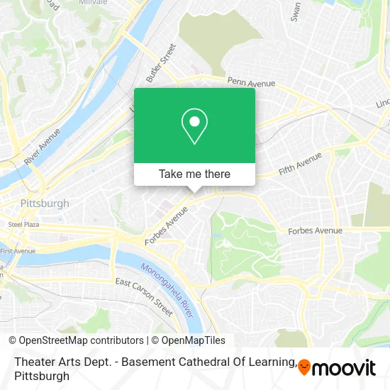 Mapa de Theater Arts Dept. - Basement Cathedral Of Learning
