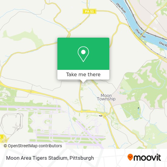 Moon Area Tigers Stadium map