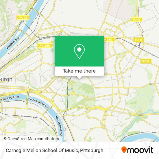 Mapa de Carnegie Mellon School Of Music