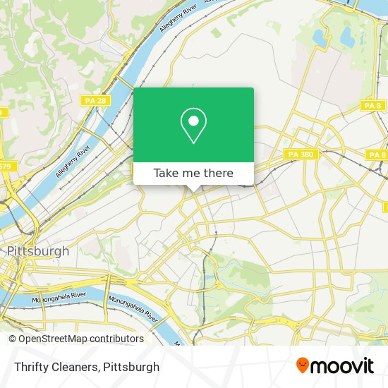 Thrifty Cleaners map