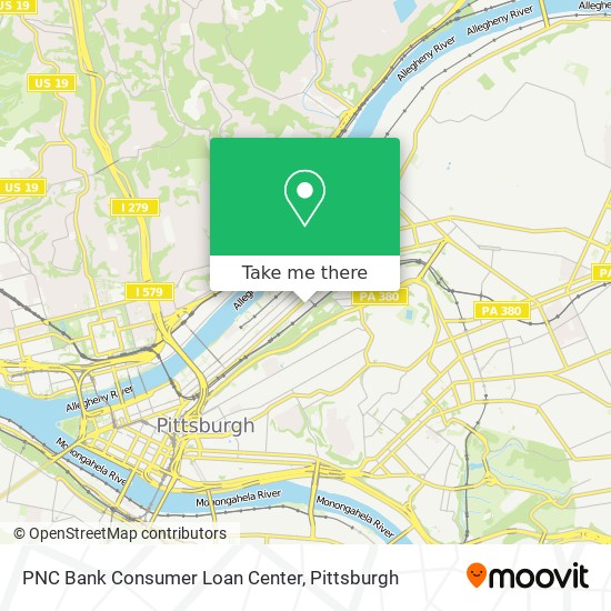 Mapa de PNC Bank Consumer Loan Center