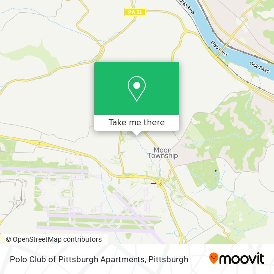 Mapa de Polo Club of Pittsburgh Apartments