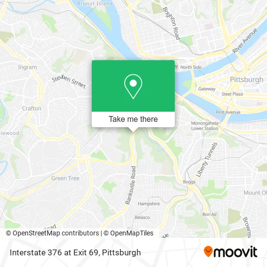 Mapa de Interstate 376 at Exit 69