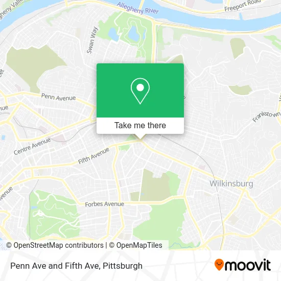 Penn Ave and Fifth Ave map