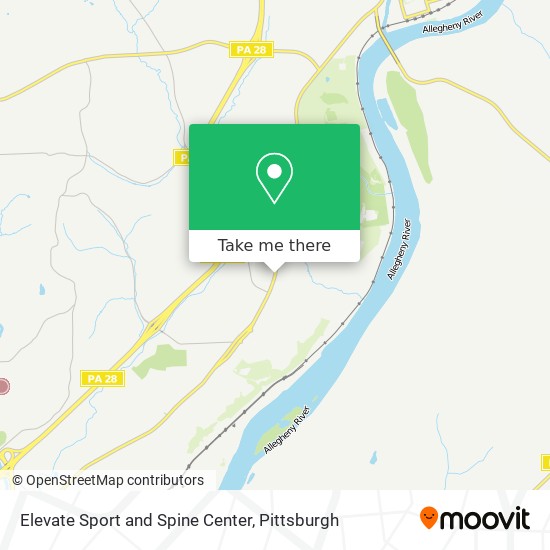 Mapa de Elevate Sport and Spine Center