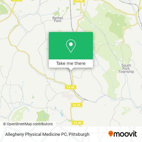 Mapa de Allegheny Physical Medicine PC