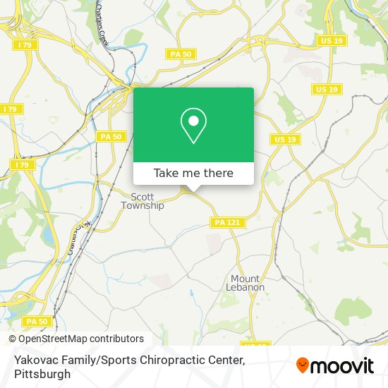 Yakovac Family / Sports Chiropractic Center map