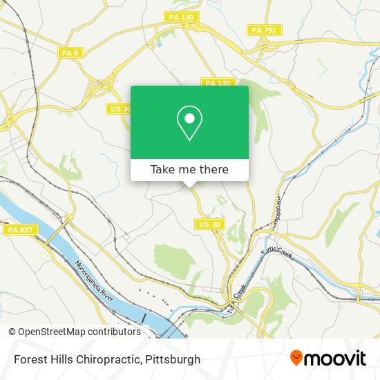 Forest Hills Chiropractic map