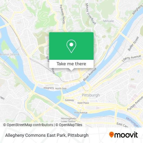 Mapa de Allegheny Commons East Park