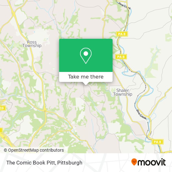 The Comic Book Pitt map