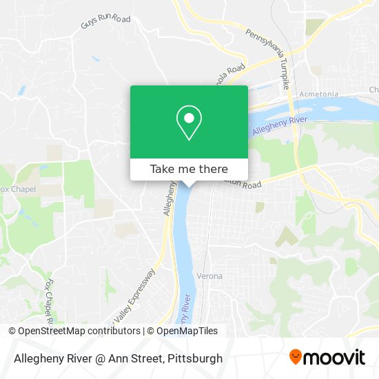 Mapa de Allegheny River @ Ann Street
