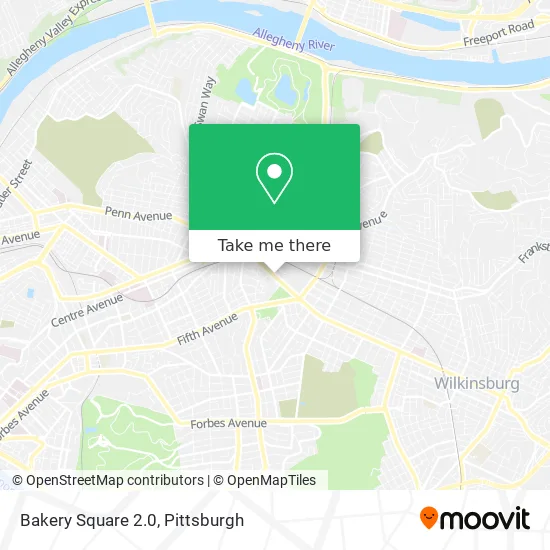 Bakery Square 2.0 map