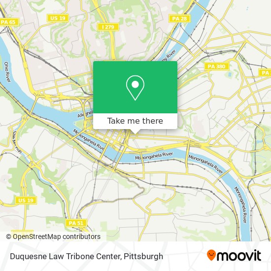 Mapa de Duquesne Law Tribone Center