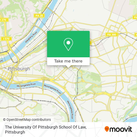 Mapa de The University Of Pittsburgh School Of Law