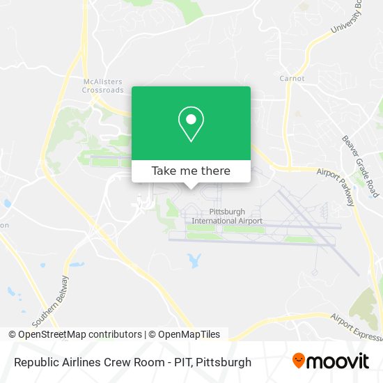 Republic Airlines Crew Room - PIT map