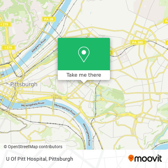 U Of Pitt Hospital map