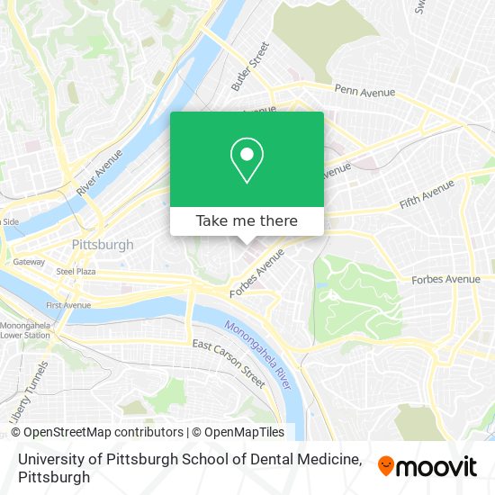 Mapa de University of Pittsburgh School of Dental Medicine
