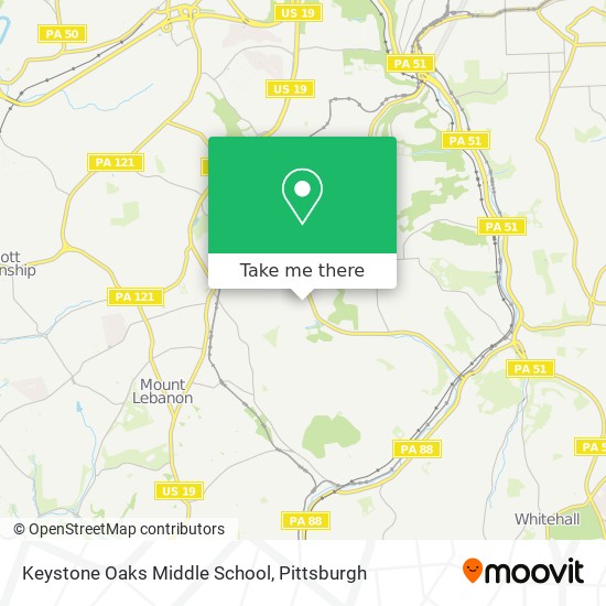 Mapa de Keystone Oaks Middle School