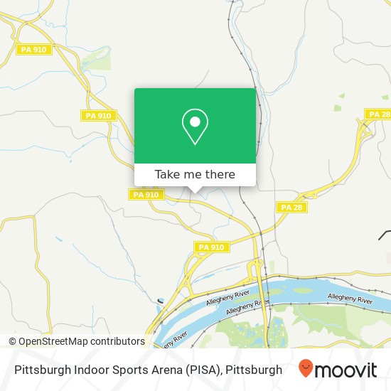 Pittsburgh Indoor Sports Arena (PISA) map