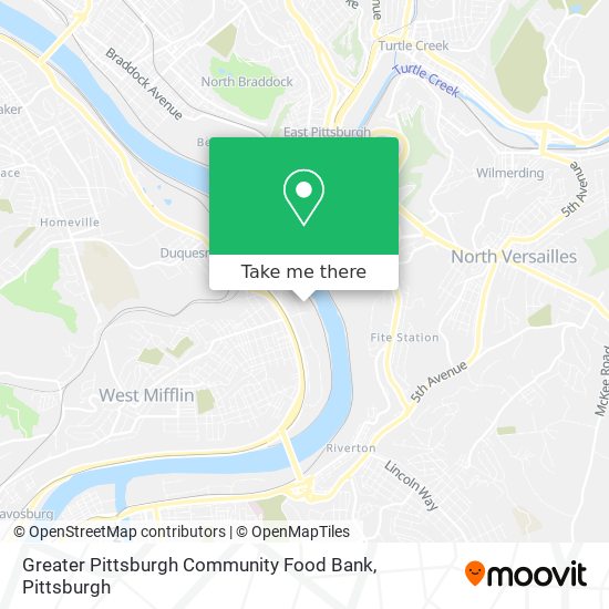Greater Pittsburgh Community Food Bank map