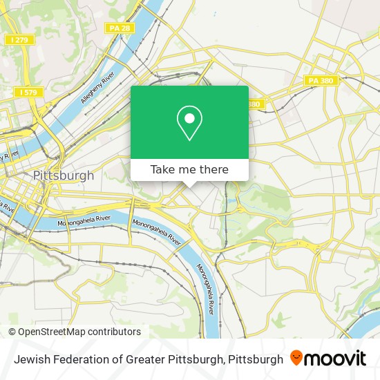 Jewish Federation of Greater Pittsburgh map