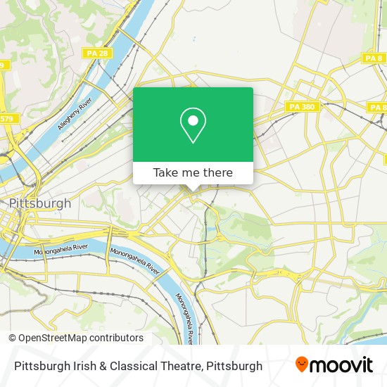 Mapa de Pittsburgh Irish & Classical Theatre