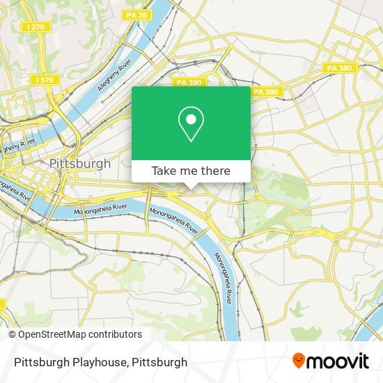 Mapa de Pittsburgh Playhouse