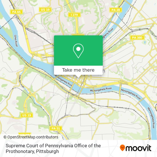Supreme Court of Pennsylvania Office of the Prothonotary map