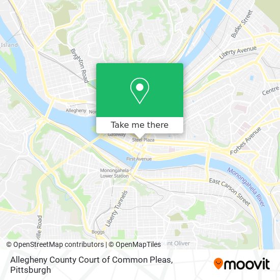 Allegheny County Court of Common Pleas map
