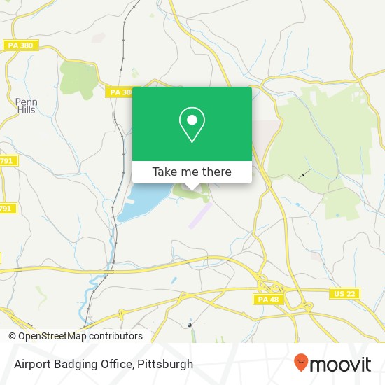 Airport Badging Office map
